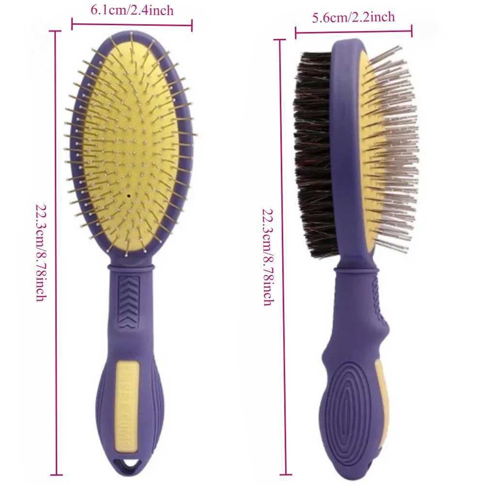Dog Comb Double Sided Dog Brush Massage Dogs Brush Pet Grooming Comfortable Handle Dogs Hair Brush Pet Supplies M251208 - view 3