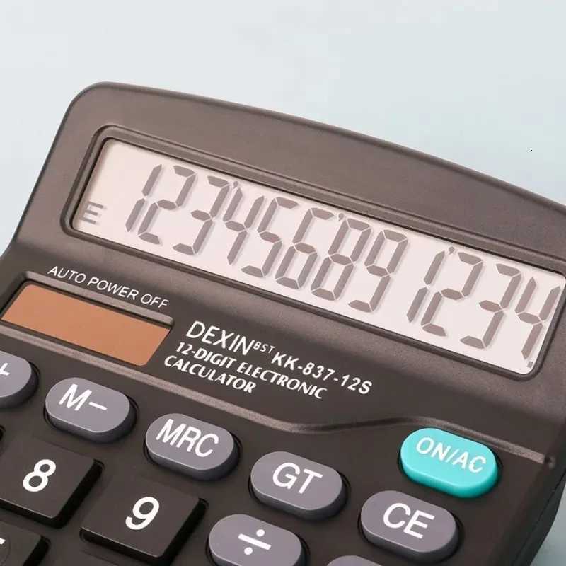 Gifts Christmas 12-Digit Solar Calcator Dual Power Screen Off Finance Student Calcating Tool Off Supplies Santa Claus H251208