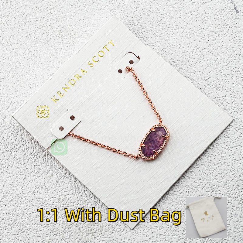 hallofriend 1:1 KS Jewelry Purple Mossanite Pendant Kendrascort Necklace For Men Woman Scotts Diamond Mossanite Chain Luxury Jewelry KTN119