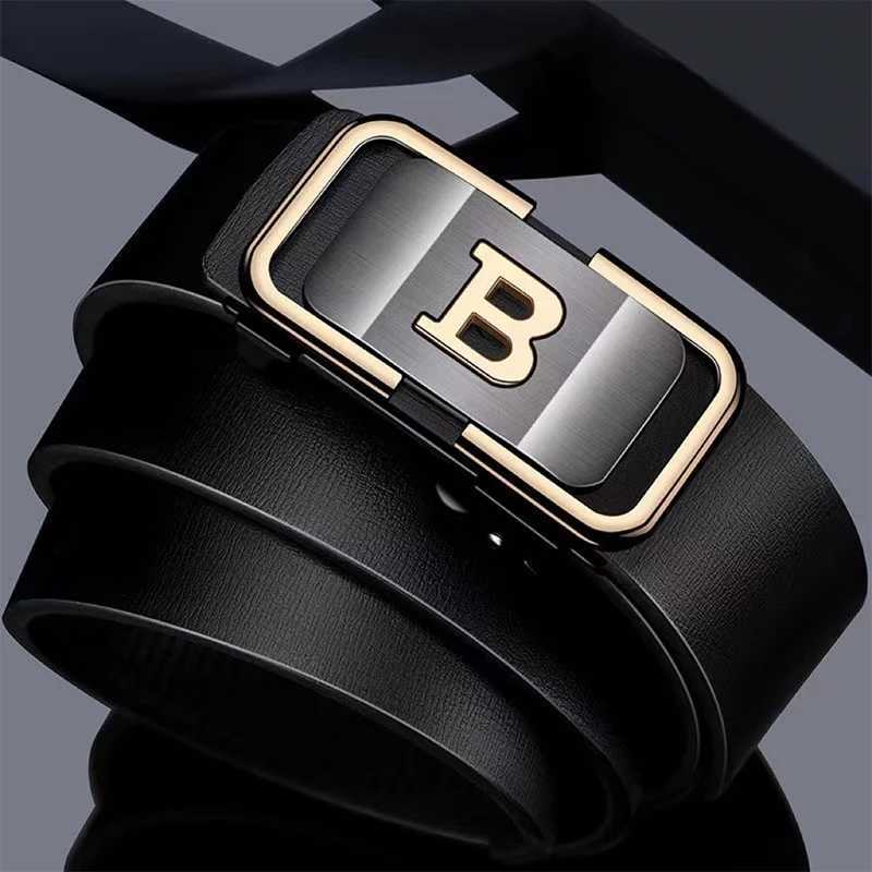 fashion belt Mens Toothless Automatic Buckle New with Letter Button Business Fashion High Quality Belt Festival Gift Selectiot