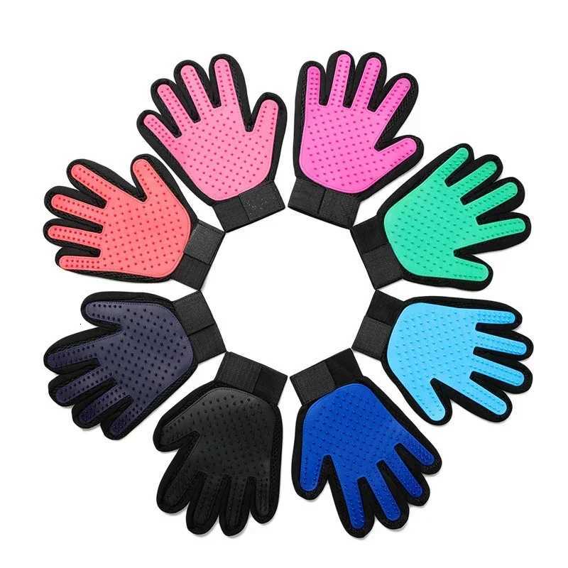 Silicone Pet Grooming Gloves Cats Hair Brush and Comb Gloves to Bathe Dogs Cleaning Hair Removal for Dog Animal Use Supplies M251208 - view 6