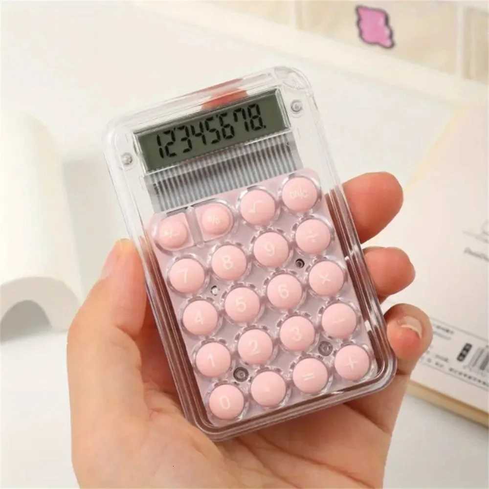 Transparent Calcator Electronic Desktop Calcator LCD Display Mini Pocket Calcator Off Student Test Kids Gift Basic H251208