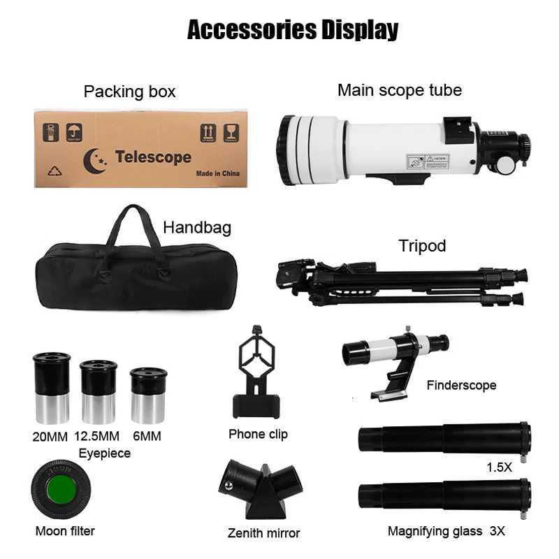 BORWOLF F40070M Professional Astronical Telescope 200X Monocar 70MM Large-Aperture for Stargazing Bird Watching Moon Neba C251208