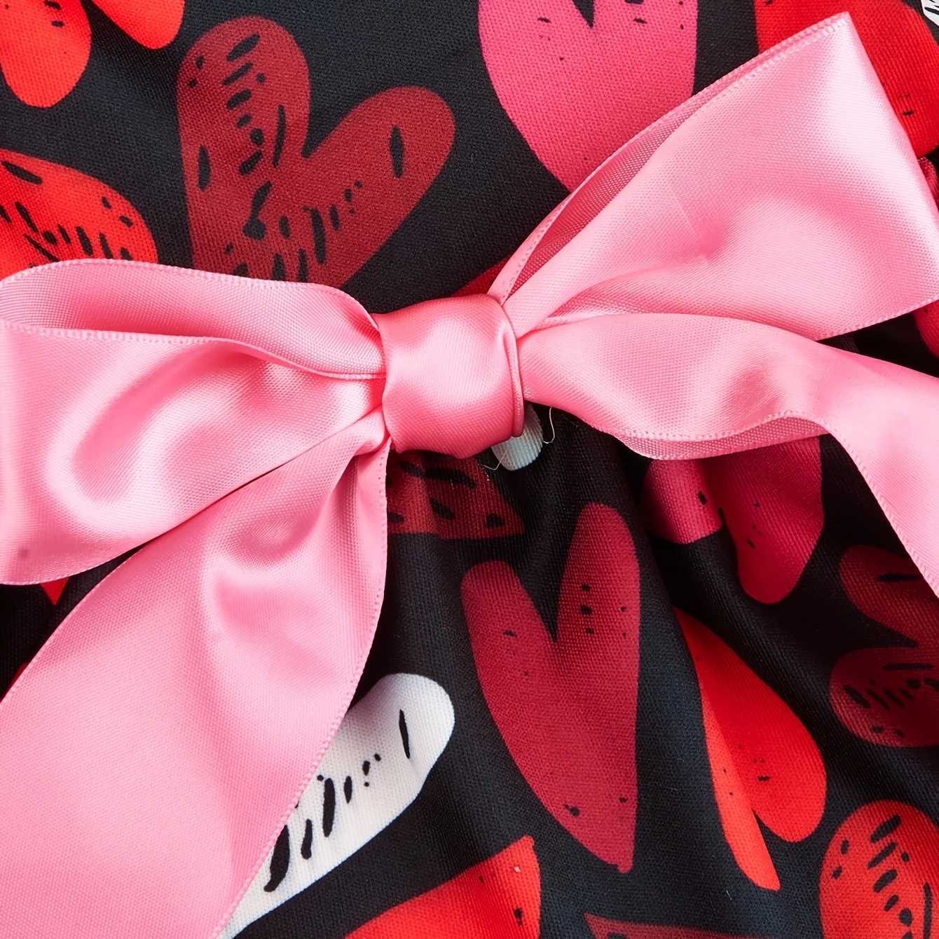 Dog Dress for Small Dogs Costume FEELING LOVED Printed Puppy Clothes with Bowknot Tulle Doggie Pet Cat Comfort Clothes Apparel V M251208