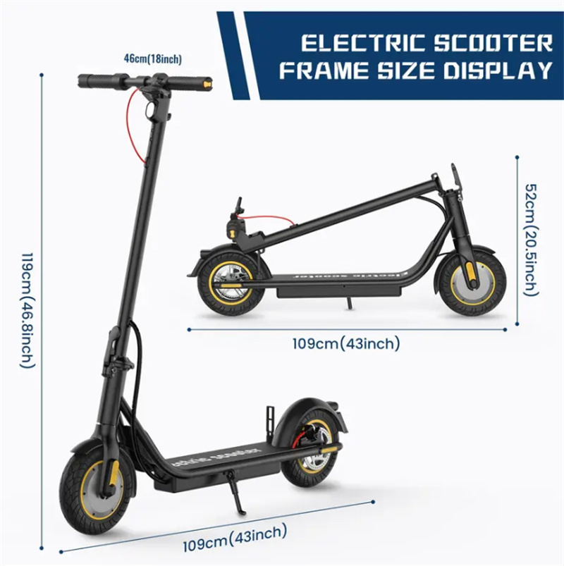 New X8 Pro 500W Electric Scooter for Adults 19MPH 36V 10.4AH Folding Commute Off Road Electric Scooter 30 Miles Range E-Scooter