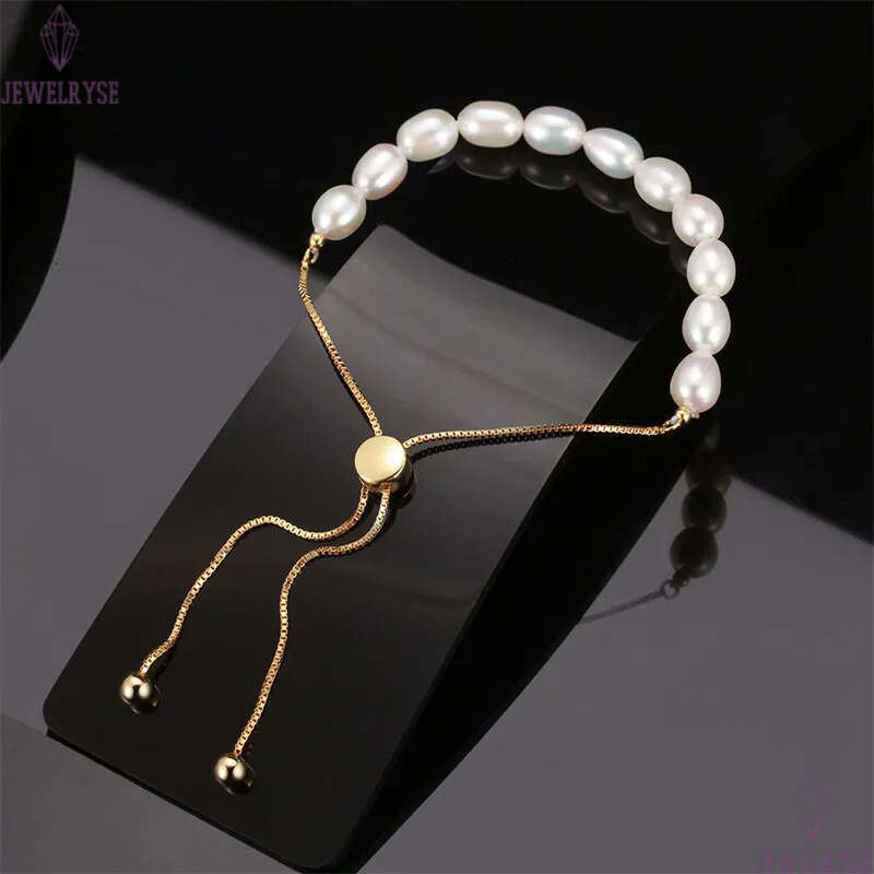 charm 7mm natural pearl bracelet designer woman 14k gold chain s925 sterling silver luxury bracelets womens jewelry length adjustable birthday friend 