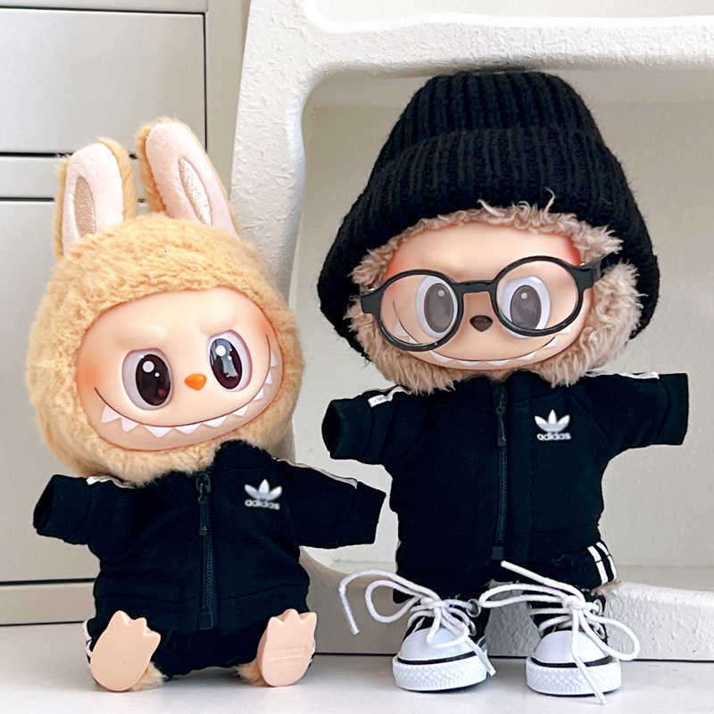 Labbubuwa 17cm First and Second Generation Sitting Party Vinyl Figure Adidas Sport and Casual OutfitT251018