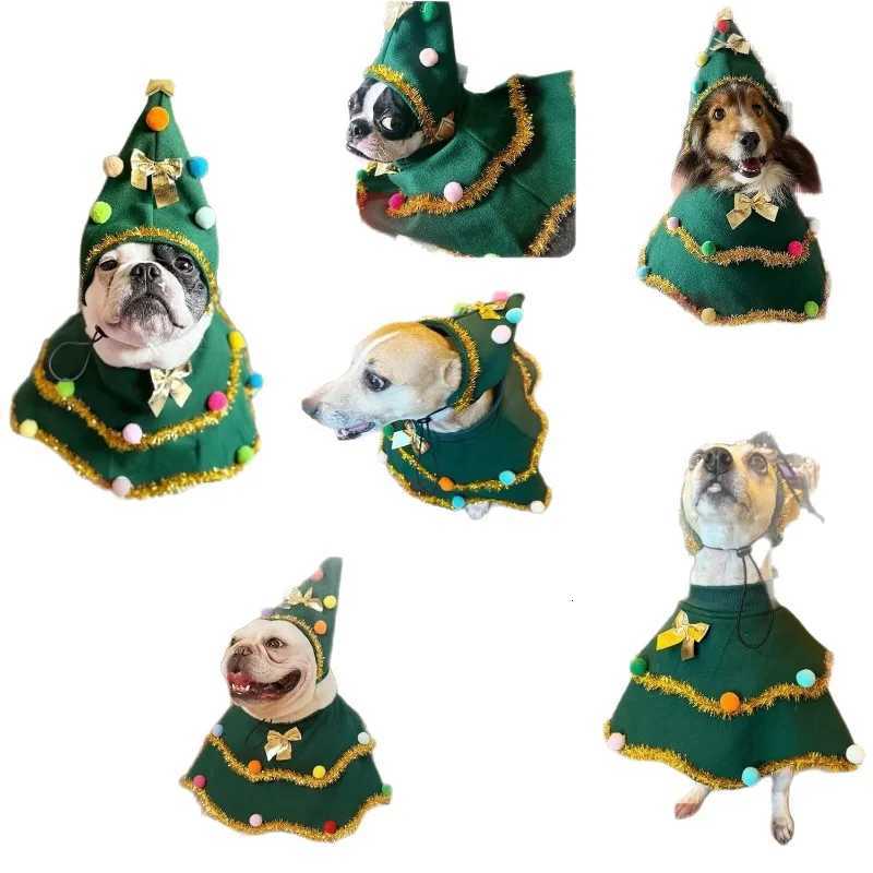 Christmas Pet Clothes Christmas Tree Pet Cape Shawl Dog Transformed Into Holiday Gifts Ropa Para Perro Puppy Clothes M251208