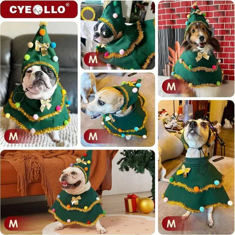 Christmas Pet Clothes Christmas Tree Pet Cape Shawl Dog Transformed Into Holiday Gifts Ropa Para Perro Puppy Clothes M251208