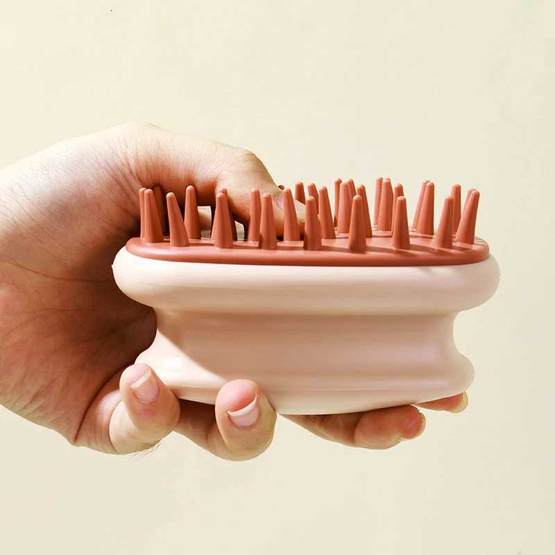 Silicone Shampoo Head Scalp Massage Brush Silicone Body Brush Hair Washing Comb Bath Shower Brush Massage Brush Hair Brush M251208 - view 1