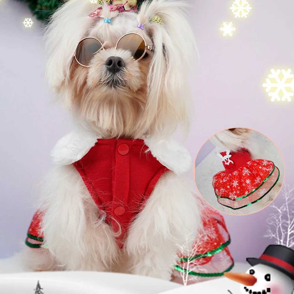Pet Christmas Dress Christmas Bling Dog Dress Christmas Theme Dog Dress Outfit Christmas Dress Up Supplies M251208