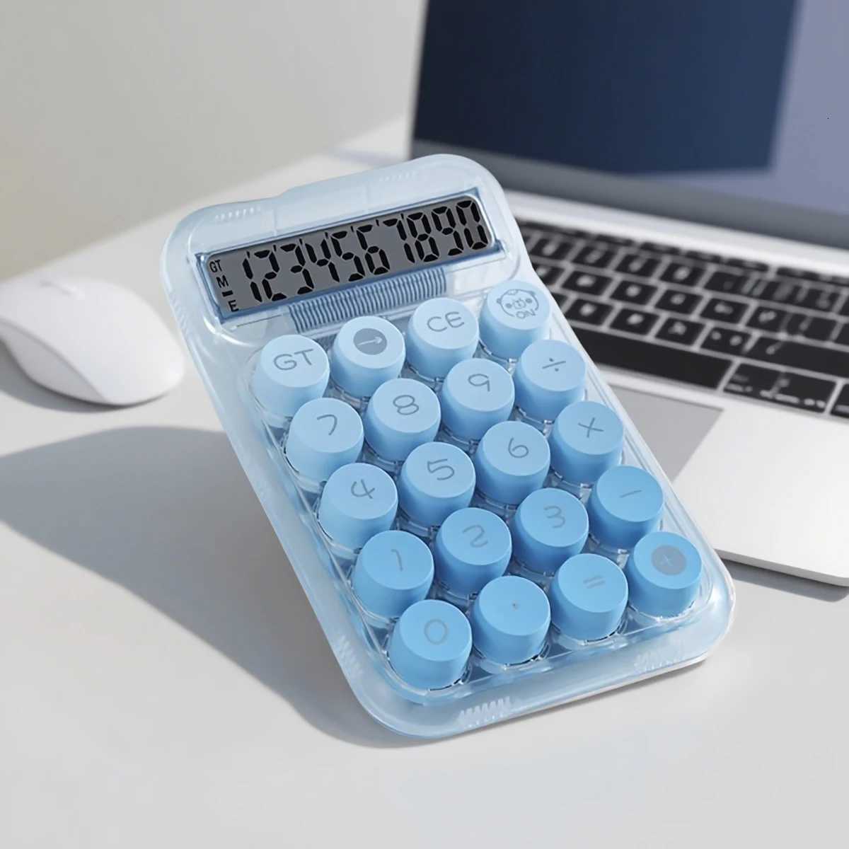 1pc Transparent gradient calcator-lovely and novel design suitable for fashion study and off use H251208