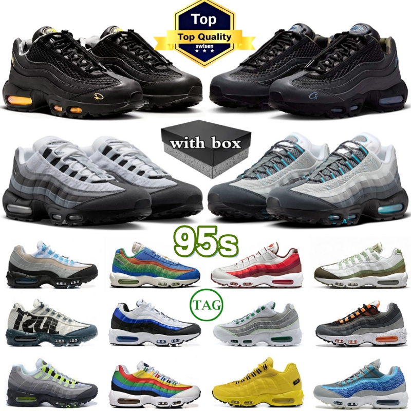 free Shipping Designer 95 95s Running Shoes trainers Triple Black White Tour Yellow Aegean Storm Sequoia Pink Blue Spark Neon Outdoor men women trainers with box