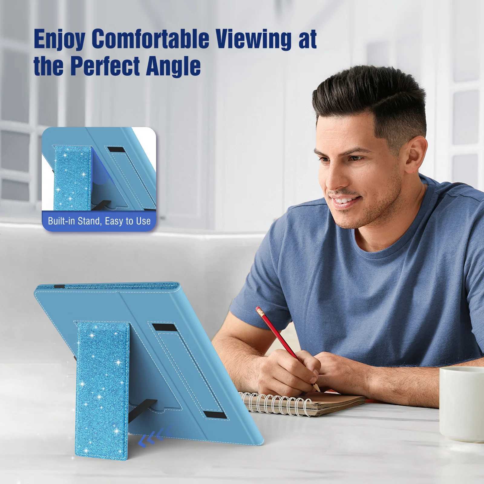 Universal Case for 101 Inch Android Tablet with Pen LoopLightweight Folding Stand Cover with Hand Strap for All 9-11 Tablet C251208