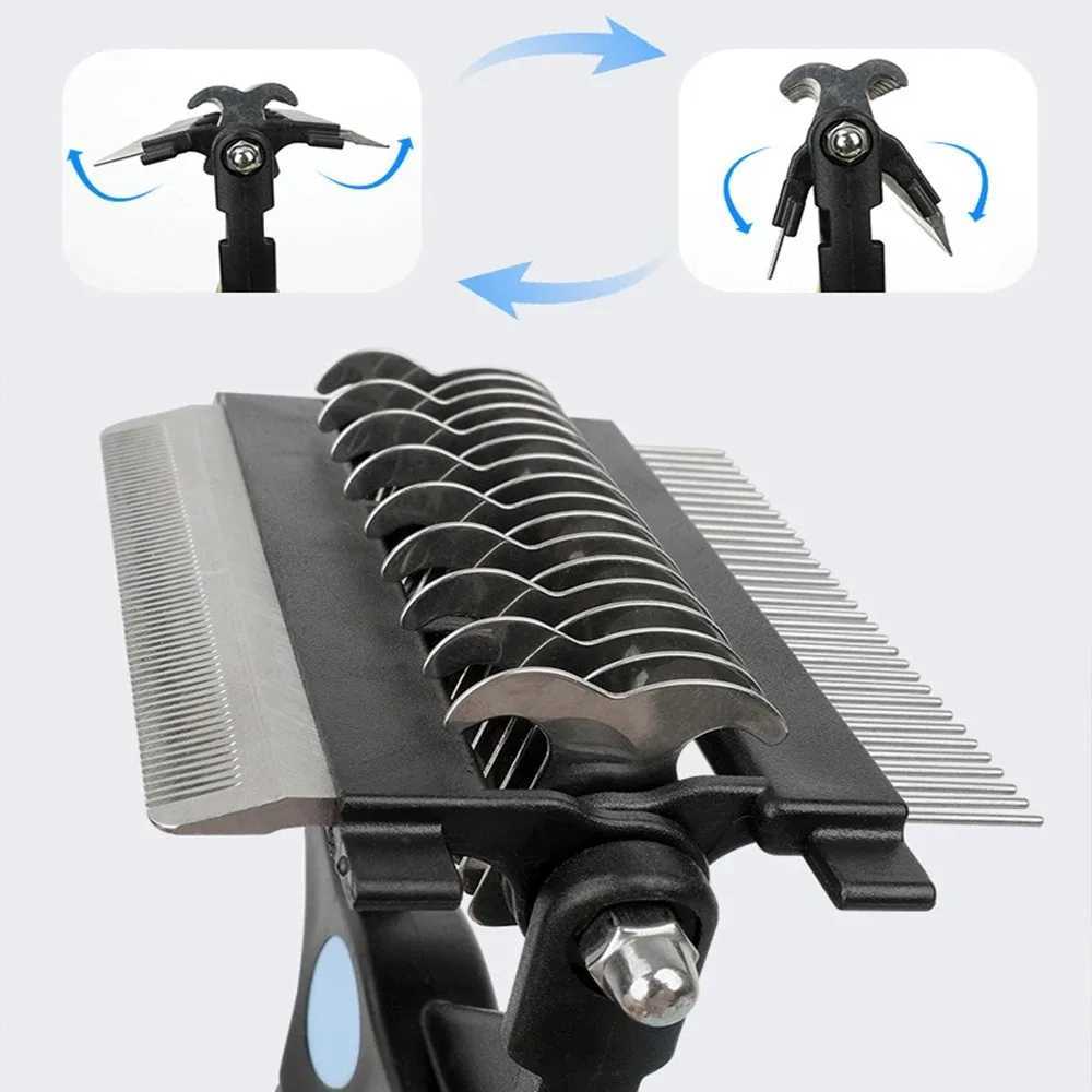 3 In 1 Pet Deshedding Brush Dog Hair Remover Pet Fur Knot Cutter Puppy Cat Comb Brushes Dogs Grooming Shedding Supplies M251208 - view 4