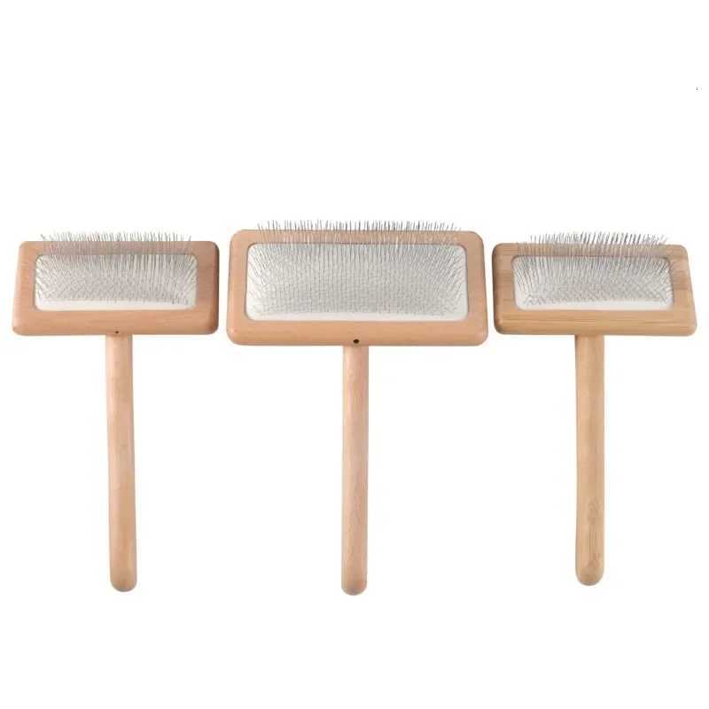 Dog Brush Wooden Dogs Comb Dog Grooming Brush Cat Hair Knot Combs Comfortable Handle Dogs Comb Pet Accessories M251208 - view 4