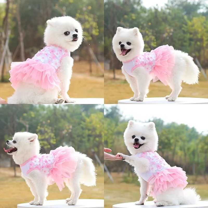 Floral Princess Dog Dress Flower Puppy Apparel For Mini To Medium Dogs Breathable And Soft Perfect For Outings M251208