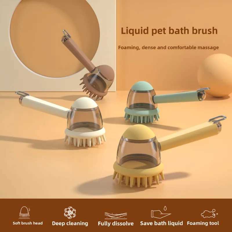 Pet Bathing Brush Cat Bathing Brush Massage Brush Add Liquid Press Dog Rubbing Bath Artifact M251208 - view 1