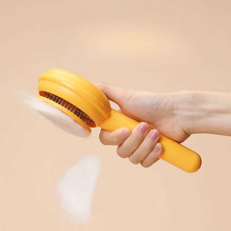 Pet Comb One-Key Hair Removal Cleaning Brush Magic Massage Grooming Needle Scratcher For Cat Dog Cleaning Care Supplies M251208 - view 3