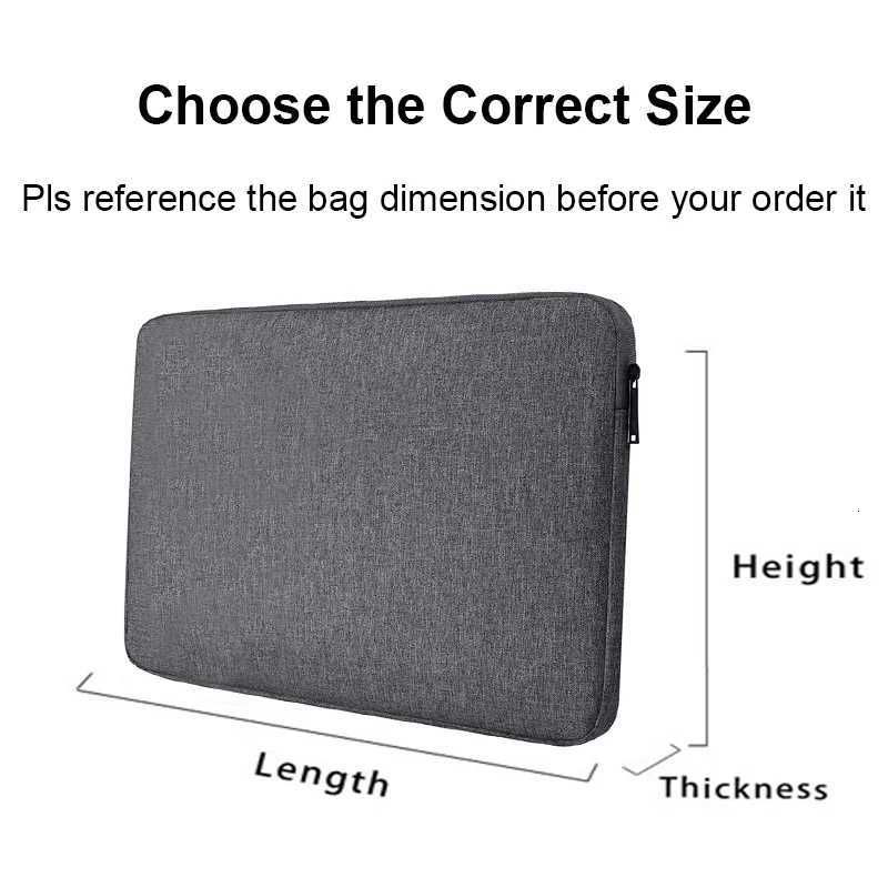 Waterproof Portable Laptop Sleeve Bag Cover 11 12 13 14 15 156 Inch for Macbook Huawei Xiaomi HP Dell Lenovo Laptop SleeveT251208