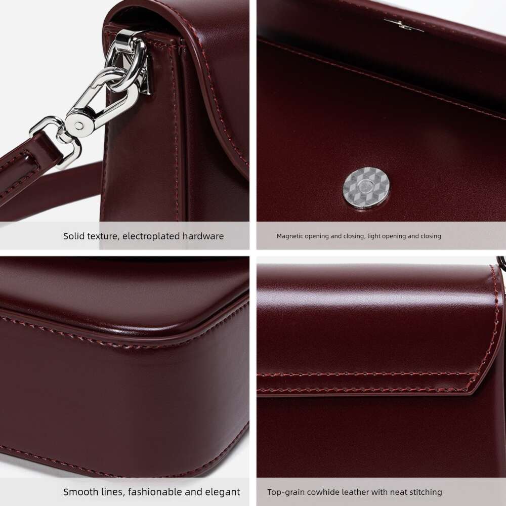 Designer Shoulder Totes Hobo Designer Trendy Fashion Korean Version Versatile Commuter Crossbody Handbag Single Genuine Leather Women S Simple Small S