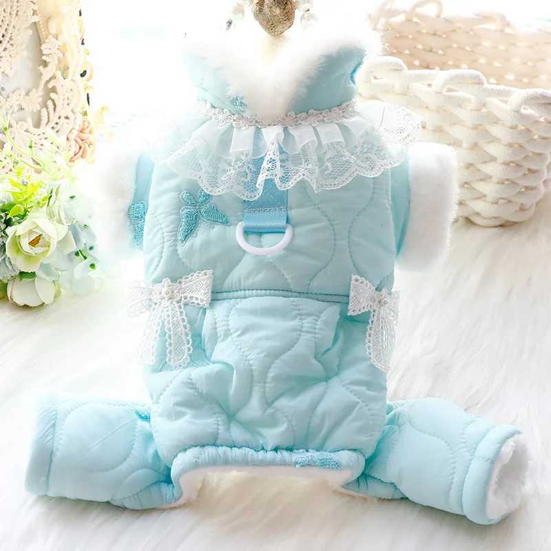 Autumn Winter Dog Clothes Thick Warm Four-legged Cotton Coat Full-body Clothes Apparel For Small Dogs M251208