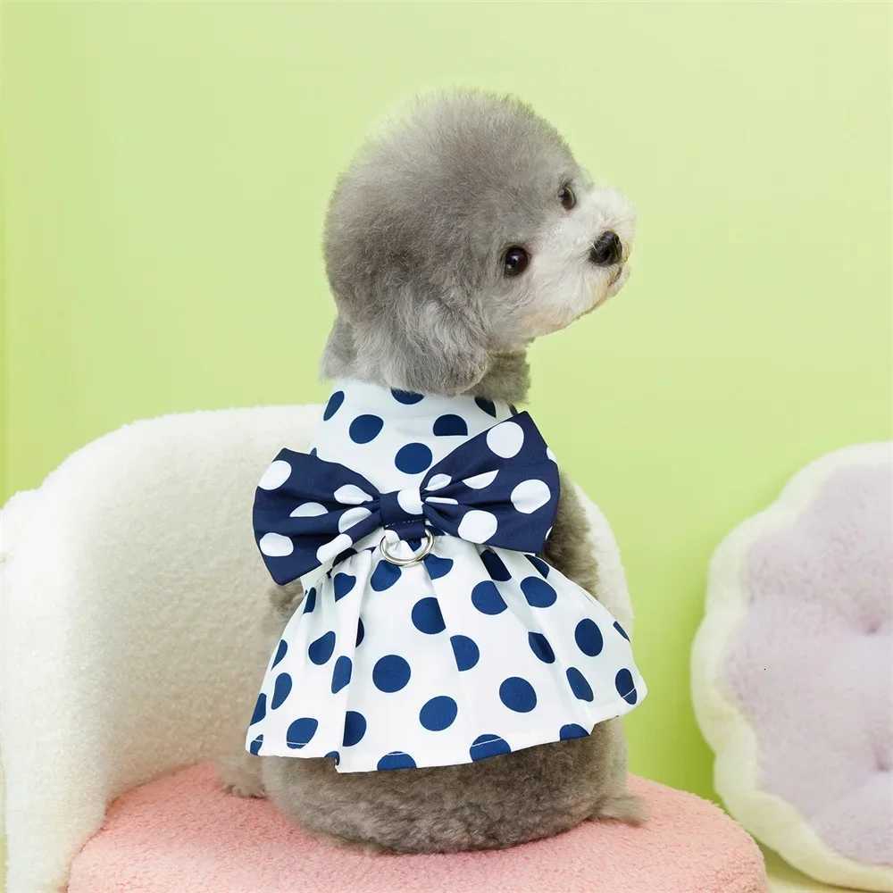 Lovely Dot Pattern Dog Dress for Female Pet Cat Puppy Princess Wedding Party Skirt M251208