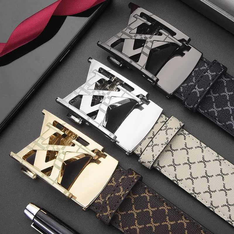 fashion belt High quality PU Simple And Fashionable Automatic Buckle Casual Belt Trendy Mens Business Belt