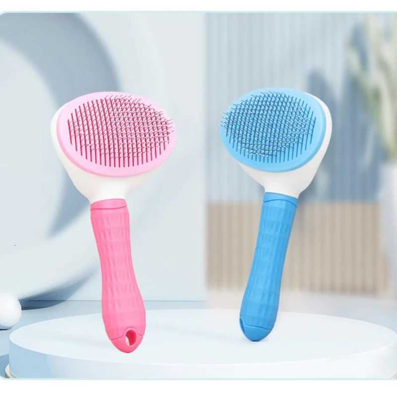 Pet Hair Removal Brush Dog Hair Comb Stainless Steel Automatic Hair Fading Cat Comb Pet Cleaning Grooming Supplies M251208 - view 5