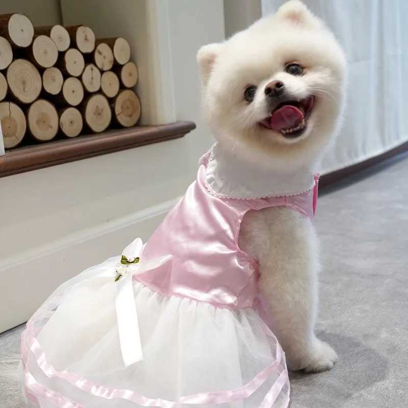 Princess Pet Clothes Spring Summer Dog Dress Clothes For Small Dogs Wedding Skirt Butterfly Puppy Cat Dresses M251208