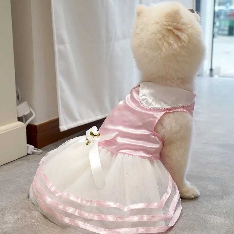 Princess Pet Clothes Spring Summer Dog Dress Clothes For Small Dogs Wedding Skirt Butterfly Puppy Cat Dresses M251208