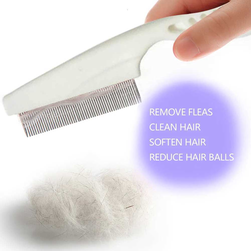 Portable Dog Cat Comb Brush Pet Hair Comb Stainless Steel Comfortable Pet Beauty Hairdressing Tools Pet Supplies Hair Remover M251208 - view 7