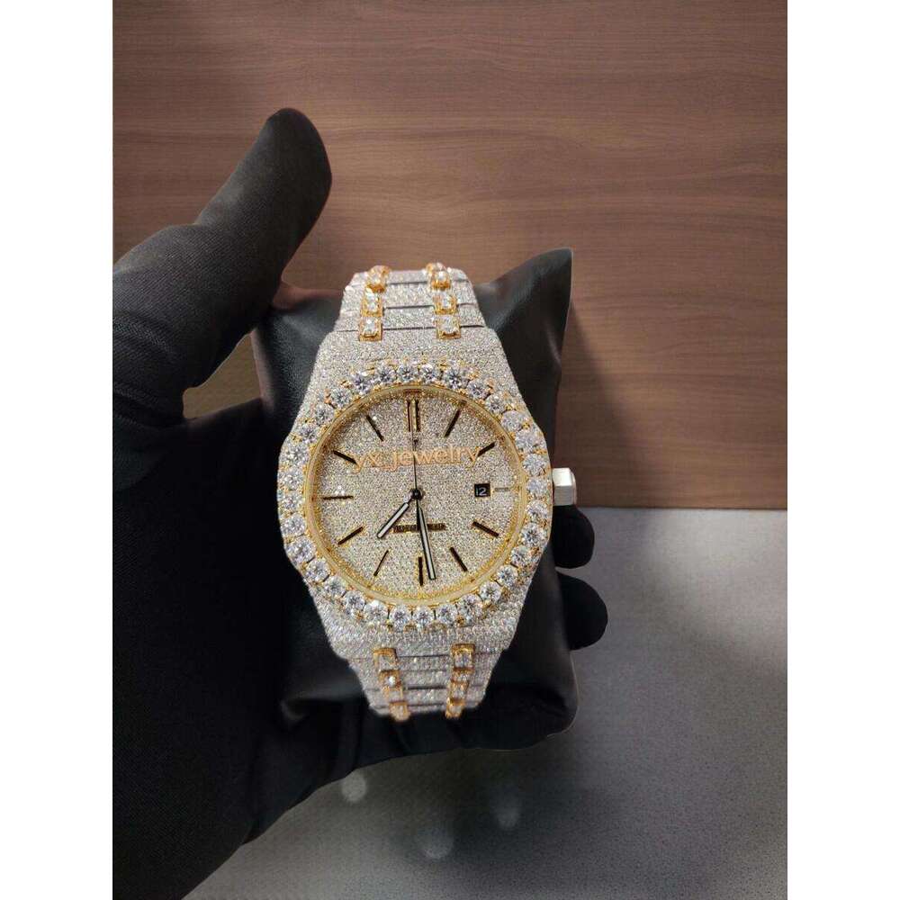 High-quality mens and womens moissanite diamond watch, Luxury design Fully Automatic mechanical D color Iced Out VVS Watches Wholesale Price free shipping