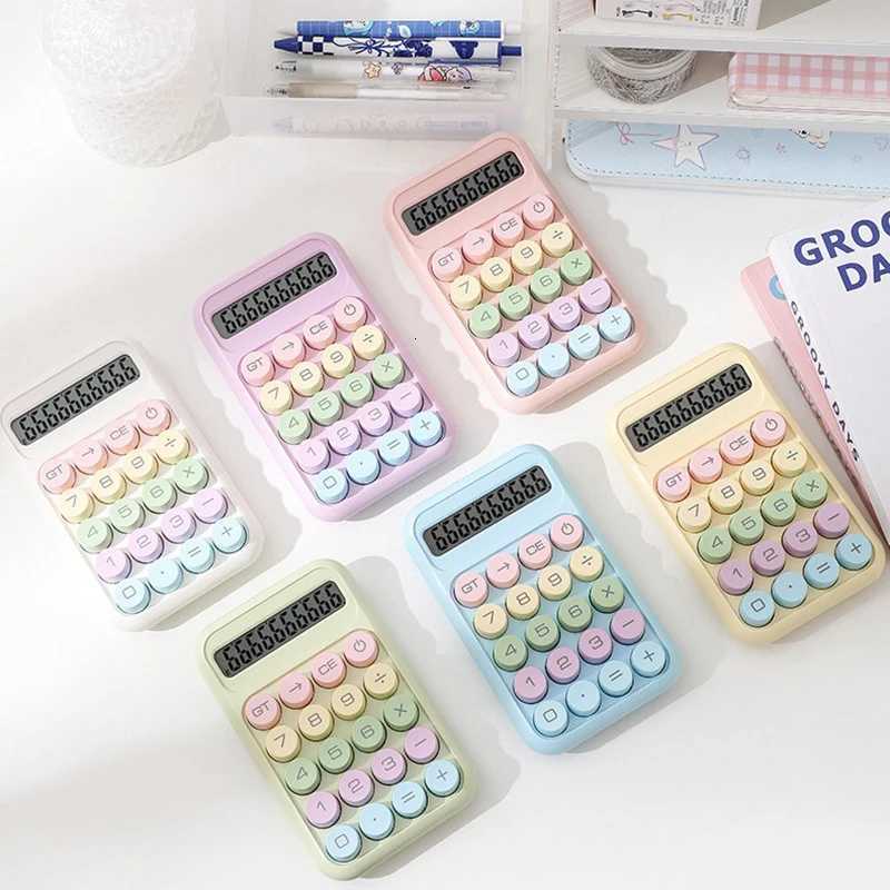 10 Digital School Student Calcator Mechanical Keyboard Fashion Color H251208