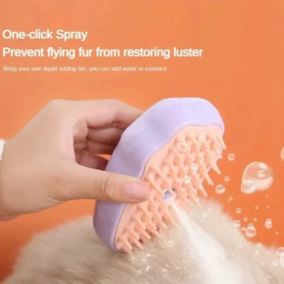 3 in 1 Cat Comb Brush Electric Spray Cat Steam Brush Spray Cat Hair Brushes for Massage Pet Float remover Cat Supplies M251208 - view 4