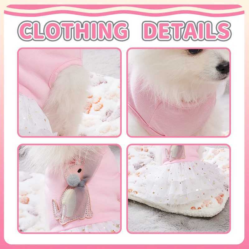 Princess Style Dog Dresses Pet Bunny Doll Skirt Cotton Pet Clothing Mesh Skirt Sweet Dog Clothes for Small Medium Dogs Pet Items M251208
