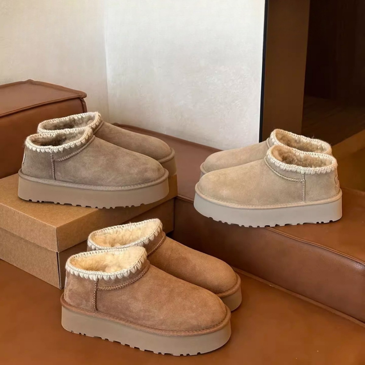 Designer shoes 2025 autumn and winter new thick soled snow boots fashionable and versatile keep warm cotton shoes