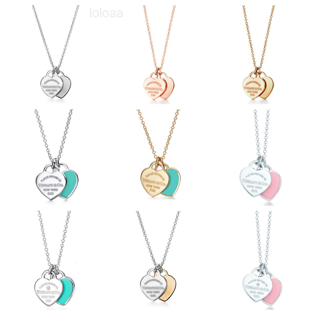 tiffamy and co necklace Designer Necklace Jewelry for Women Diamond Heart Metal Chain Letter Necklace Classic Heart-Shaped Necklace tiffamy tiffanyx tiffanys 9bn
