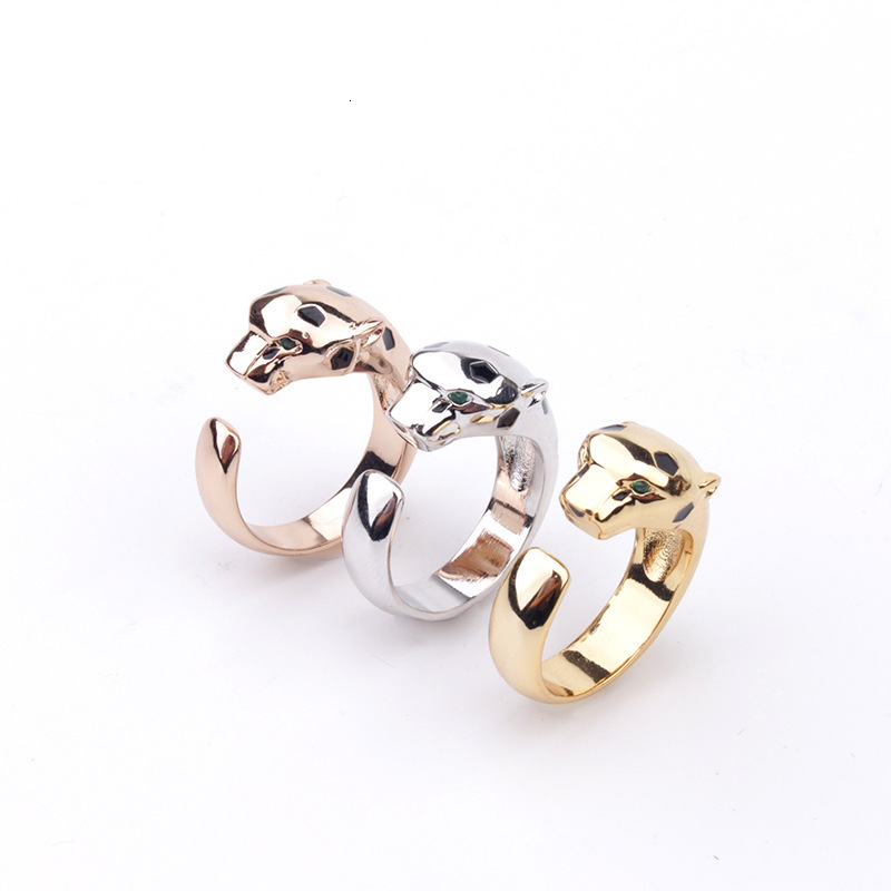 Fashionable Personality Bare Body Resin Leopard Bracelet European And American Style Versatile Ring Light Luxury Unisex Jewelry Set Wholesale 12