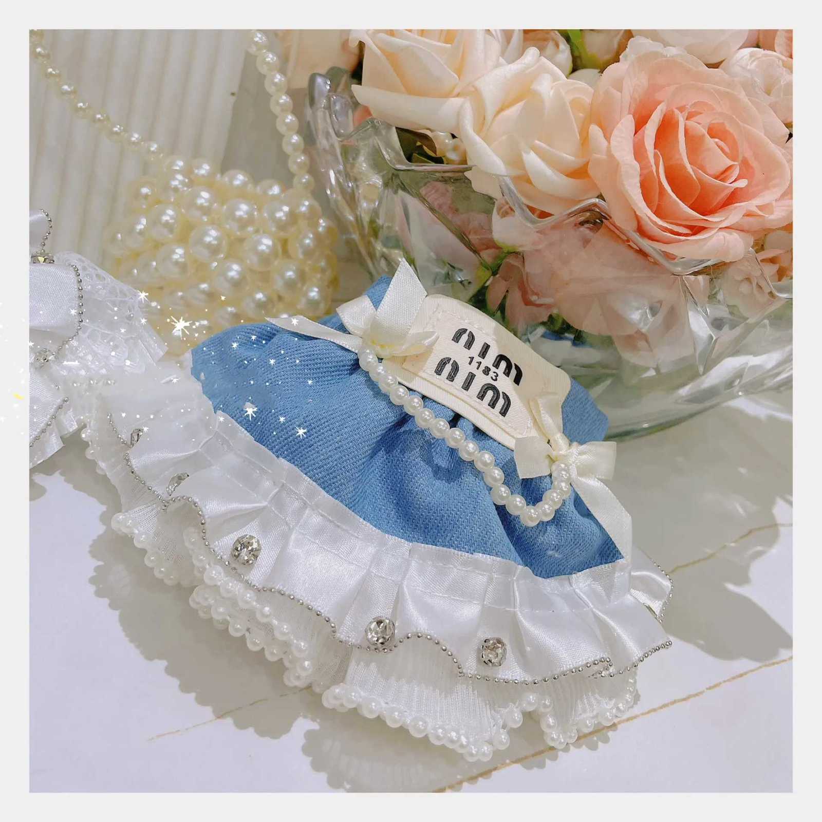GirlS Luxurious Style Pearl Lace Diamond Dog Skirt M251208 - view 3