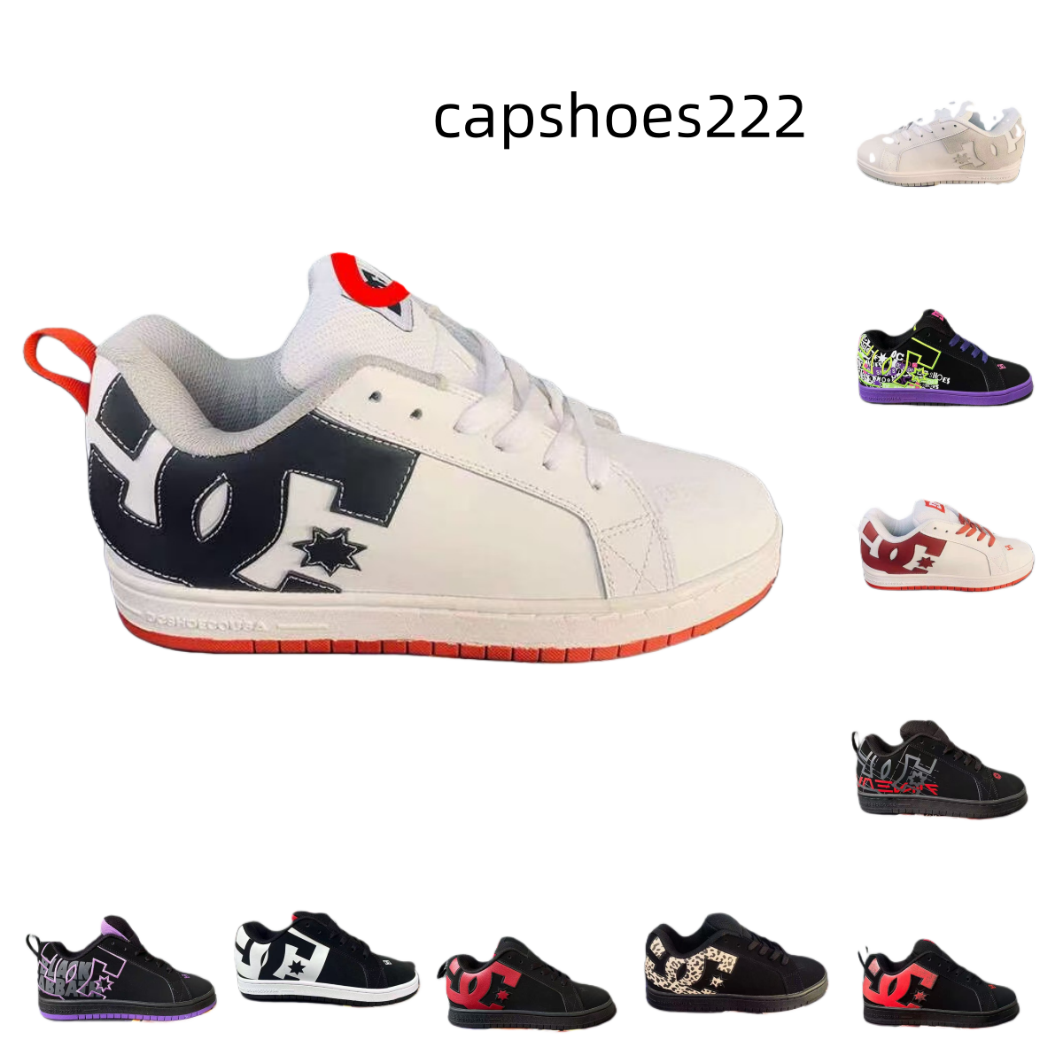 Dc Shoe Designer Formal Mens Sneaker Womens Trainer Trendy Casual Shoes Denim Canvas Leather Fashion Thick Platform Height Increase