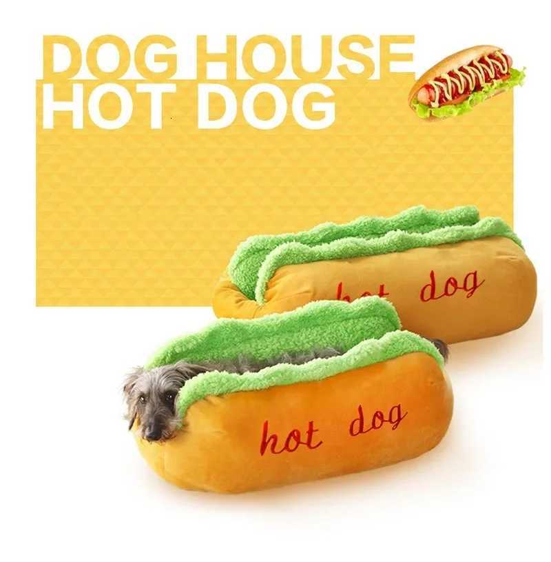 Pet Bed Hot Dog House Lounger Bed Kennel Mat Soft Fiber Pet Dog Puppy Warm Removable Washable Waterlon for Cats Y251206