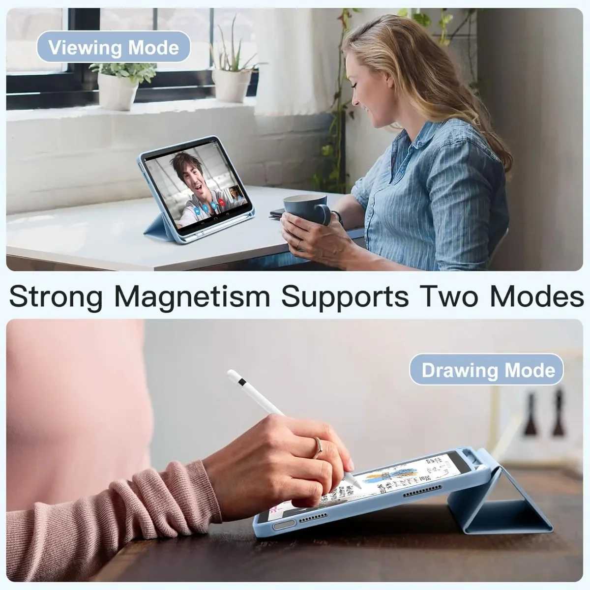 Tablet Case for IPad A16 2025 11th Gen Case 11inch TPU Trifold Stand with Pencil Holder for IPad 10th Gen Case 109inch 2022 C251208