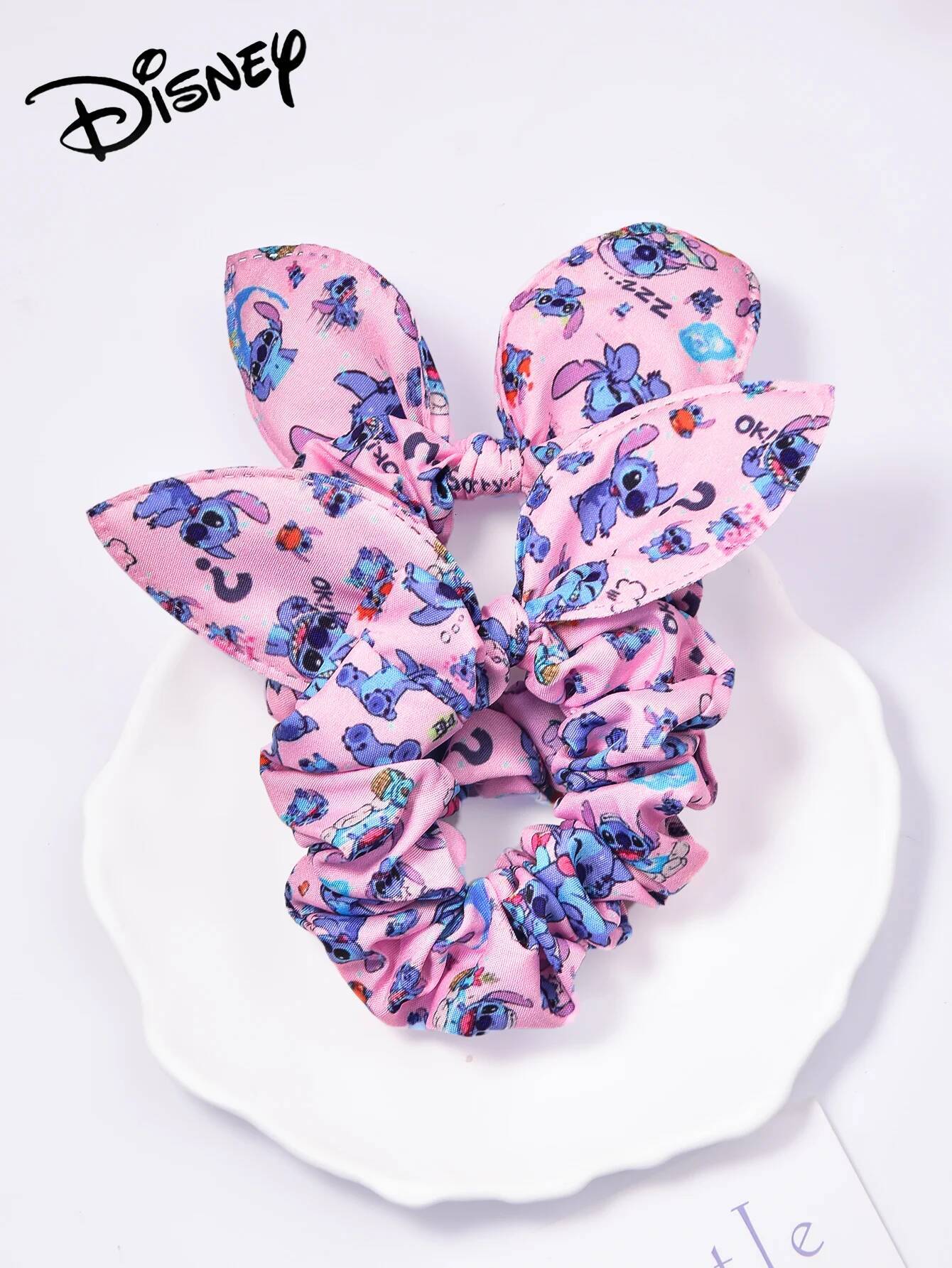 2 pieces of Disney licensed digital printed Stitch ear headbands, cute and trendy hair accessories.