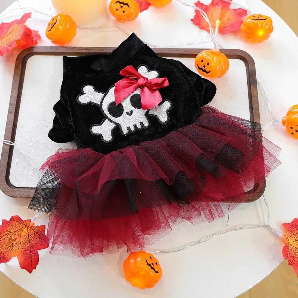 Puppy Costumes Two Legged Pet Pirate Skirt Breathable Soft Dog Cosplay Dress Comfortable Dog Lace Skirt Halloween M251208