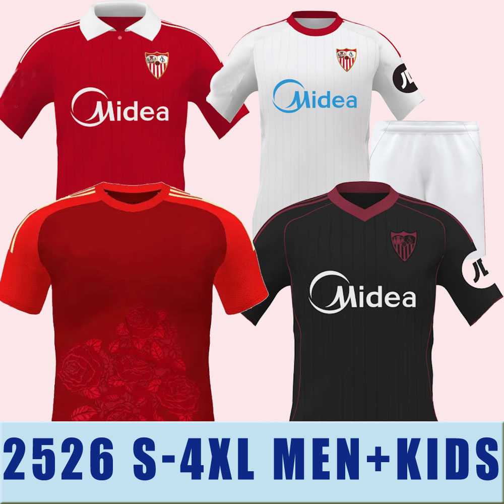 2025 2026 S-4XL SERGIO RAMOS SOW FC soccer jersey 2025 2026 J.NAVAS Men kits Kids Equipment Camiseta football Jerseys sevilla men kids kit football shirts Sport uniform