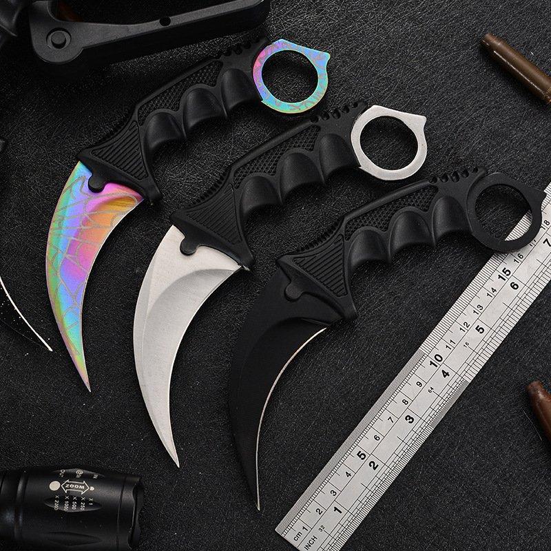 16cm Karambit Lostlight Shadow Claw Knife Game Peripheral Figure Samurai Katana Cosplay Weapon Prop with Holster Gift Collection