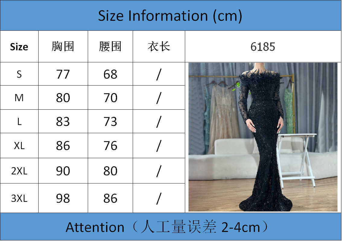 Black one-shoulder feather fish tail evening dress, luxurious and elegant temperament for ladies' dinner party hostess gown. L251208