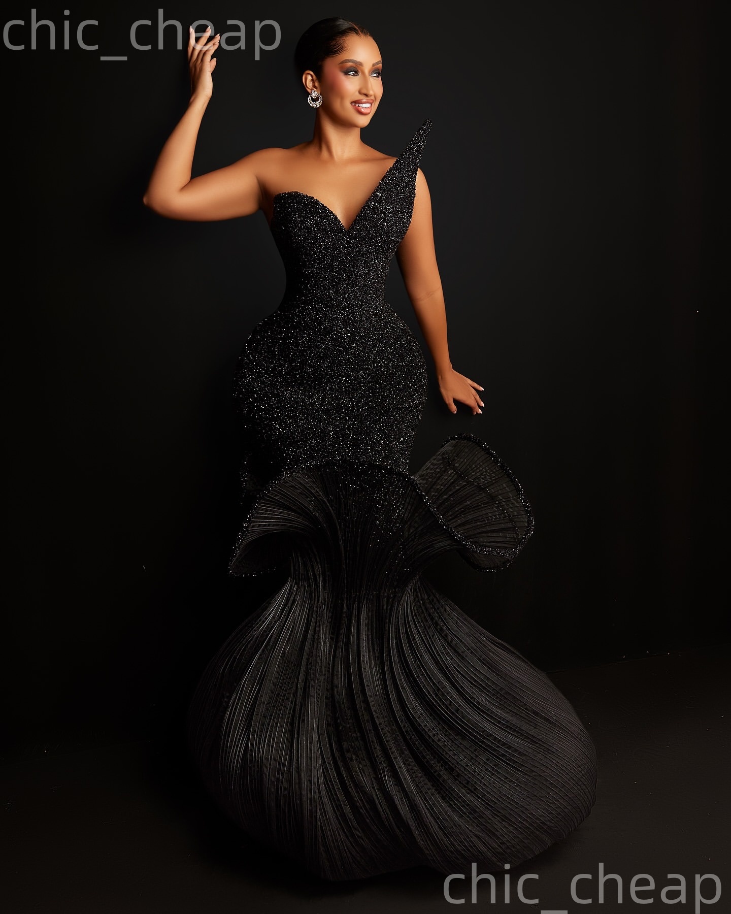 Aso Ebi Black Mermaid Prom Dresses 2026 Sweetheart Sequined Stylish Evening Formal Party Second Birthday Engagement Gowns Plus Size Dress For Special 