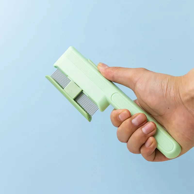 One-Click Self-Cleaning Pet Hair Removal Comb for Cats Dogs Grooming Mass Flea Comb for Short Long Hair Pets M251208 - view 5